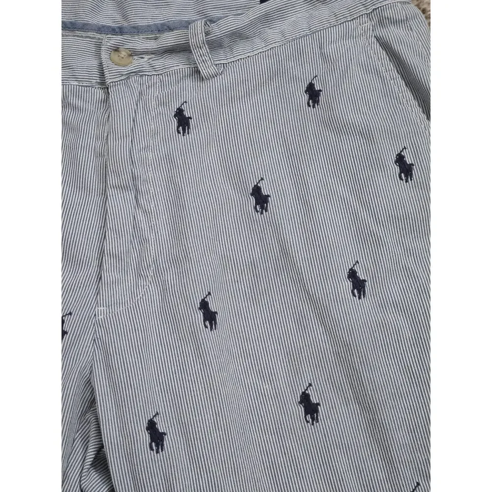 POLO RALPH LAUREN Men's All Over Pony Pinstripe Classic Fit 9” Shorts Size 31